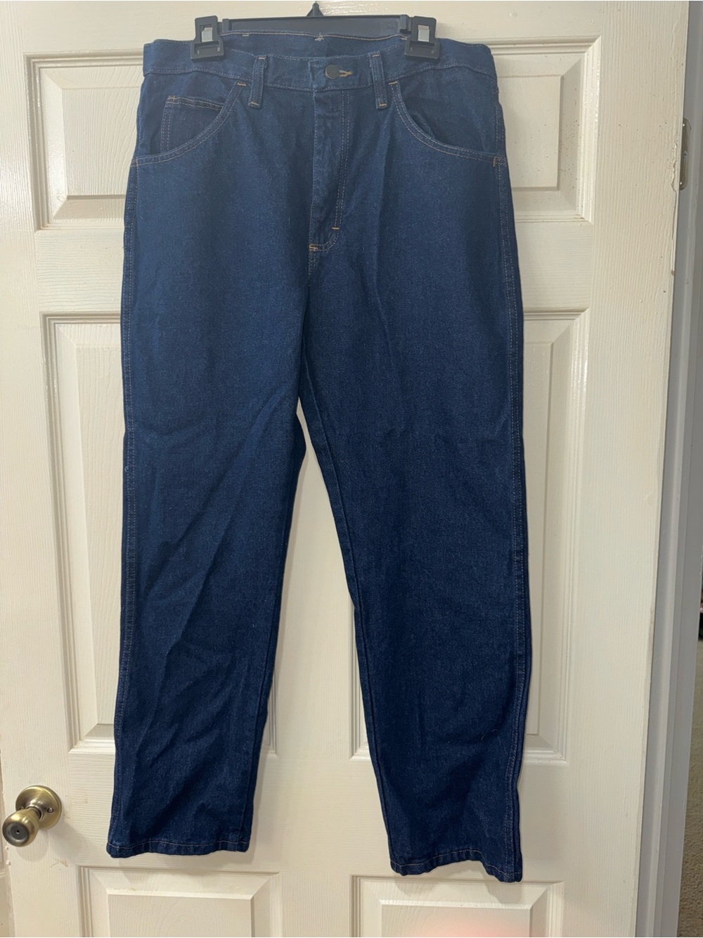 NWT Rustler by Wrangler Classic Straight Leg Jeans Dark Blue 34x30